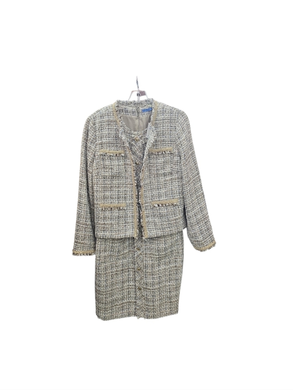 J. McLaughlin Classic Tweed Dress Suit in Neutral Mix NWT